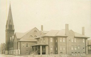 Bury C-1910 Kensington Illinois Holy Rosary Church RPPC Photo Postcard 10819