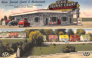 Dixie Tourist Court & Restaurant Greenscastle, Pennsylvania PA  