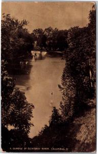 Glimpse of Olentangy River, Columbus Ohio Vintage Postcard H01