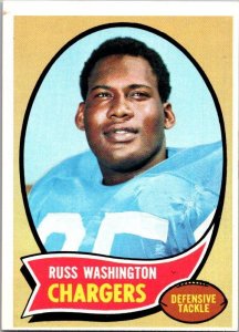 1970 Topps Football Card Russ Washington San Diego Chargers sk21514