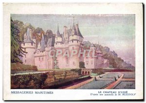 Postcard Old Boat couriers Maritimes Chateau d & # 39Usse