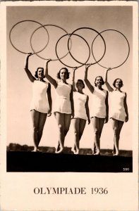 1936 Mint Germany RPPC Postcard Berlin Olympic Games Rings No circulated