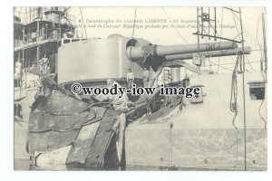 na4597 - French Navy Warship - Liberte after Catastrophe in 1911 - postcard