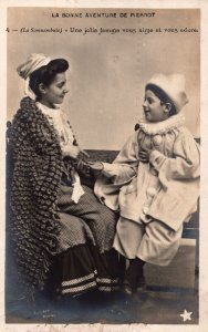 Clown Pierrot La Bonne Aventure De Pierrot Vintage RPPC 03.77