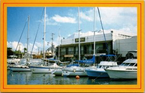 Waterfront Cafe Bridgetown Barbados W.I. Postcard PC107