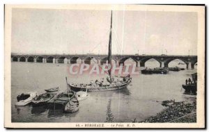 Postcard Old Bordeaux Deck Boat
