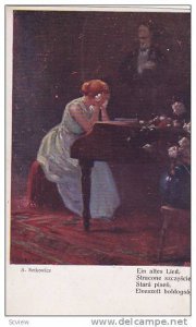 Woman crying on piano, Ein altes Lied , PU-1912