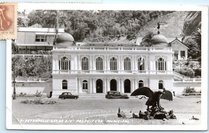 *Petropolis est do Rio Prefeitura Municipal Brazil Vintage Photo Postcard C87
