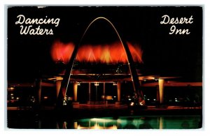 LAS VEGAS, NV ~ Wilbur Clark's DESERT INN CASINO Dancing Waters 1967 Postcard