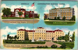 Postcard HOSPITAL SCENE Amarillo Texas TX AK4494