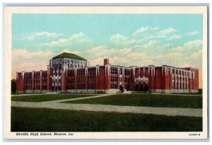 c1940 Neville High School Exterior Building Monroe Louisiana LA Vintage Postcard 