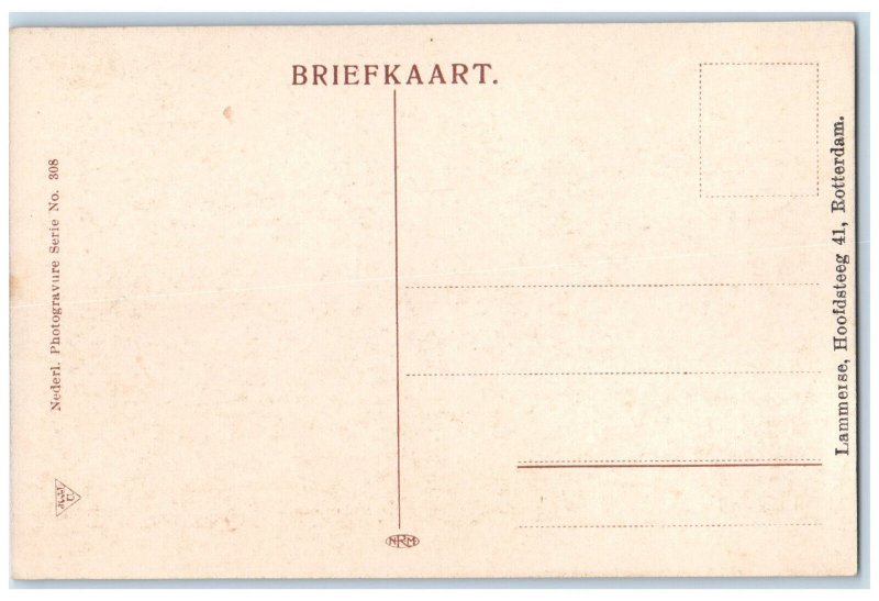 c1940's Delftsche Poort Rotterdam Netherlands Vintage Unposted Postcard