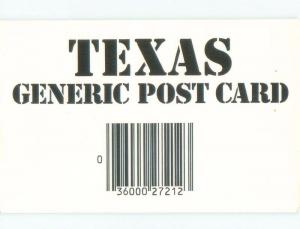 1980's GENERIC TEXAS POSTCARD WITH GIANT BAR CODE Highly Collectible TX E7073