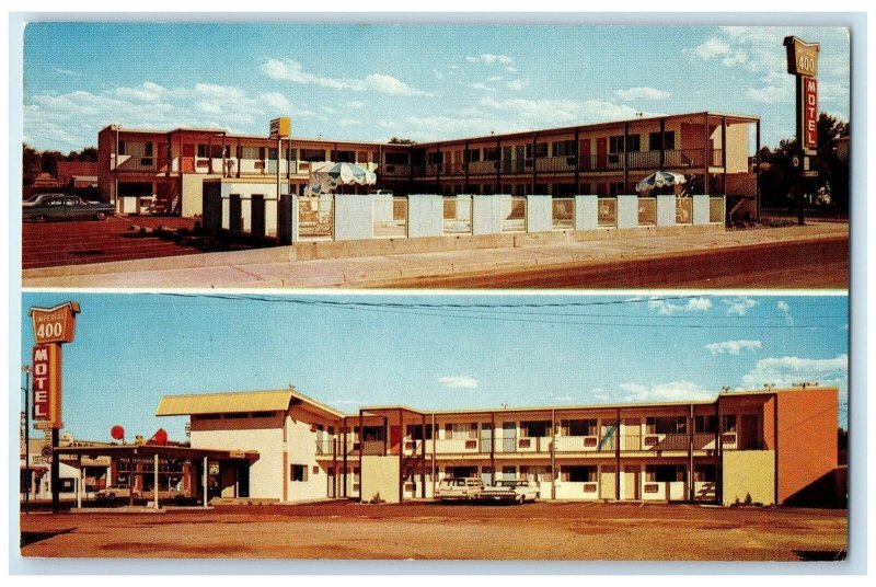 c1960s Imperial 400 Motel Exterior Roadside Twin Falls Idaho ID Signage Postcard