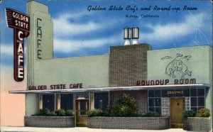 Bishop California CA Golden State Caf� & Round-Up Room Postcard