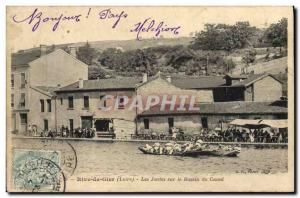 Old Postcard Rive de Gier The jousts on the canal basin