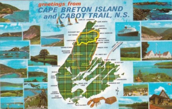 Canada Greetings From Cape Breton Island and Cabot Trail Nova Scotia