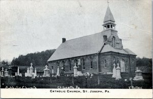 postcard Catholic Church, St. Joseph, PA.
