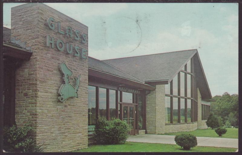 Interstate Hosts Glass House Restaurant,WV Postcard BIN