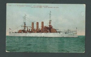 Ca 1907 Post Card US Battleship Georgia W/Data