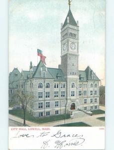 Pre-1907 CITY HALL Lowell Massachusetts MA A3303