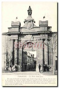 Old Postcard Tarascon Porte Saint Jean