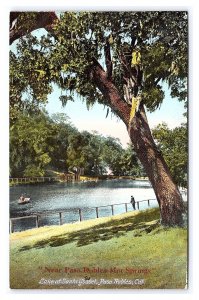 Lake At Santa Ysabel Paso Robles Cal. California Postcard