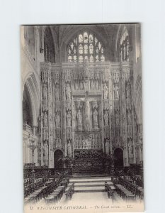 Postcard The Great Screen Winchester Cathedral Winchester England