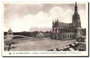 Postcard Old Ste Anne d Auray The Church and the war memorial of Britain