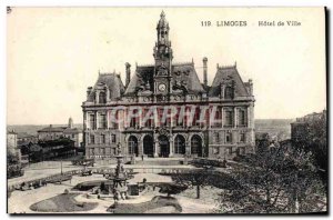 Old Postcard Limoges Hotel De Ville