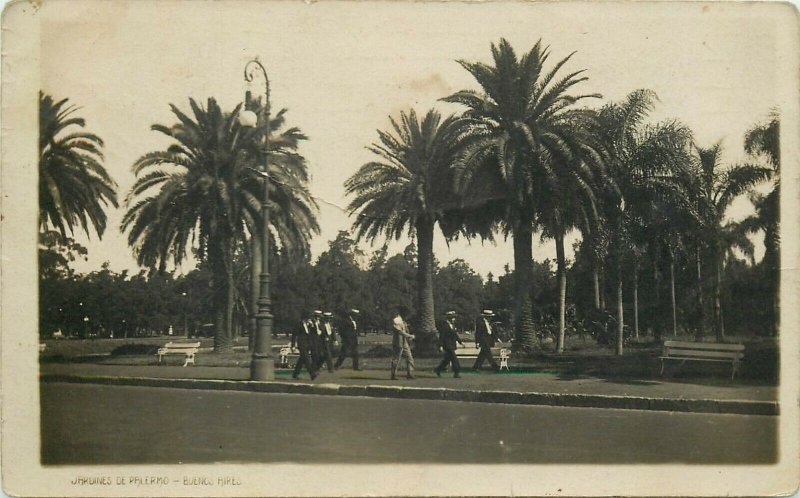 Buenos Aires Palermo gardens real photo postcard Argentina