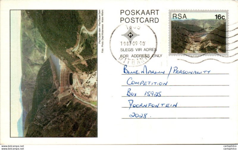 RSA South Africa Postal Stationery  to Doornfontein