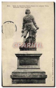 Old Postcard Metz Statue of Marechal Fabert