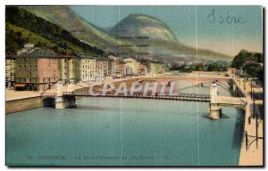 Old Postcard Grenoble Saint Eynard And Quays