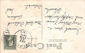 J6/ Santa Claus Christmas Postcard c1910 List Bells Spectacles 67