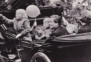 Princess Beatrix & Prince Claus Royalty Car Balloon RPC Postcard