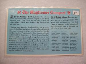 The Mayflower Compact //Unused Postcard/ 