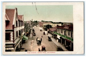 1908 View of Pier Avenue Ocean Park California CA Antique Unposted Postcard