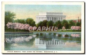 Old Postcard Lincoln Memorial From Across The Potomac Washington D C.