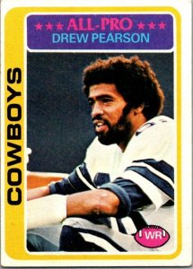 1978 Topps Football Card Drew Pearson Dallas Cowboys sk7206