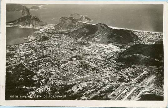 South America - Brazil, Rio de Janeiro, Bird's Eye View from Corcovado    *RPPC