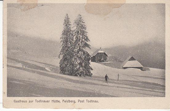 Todtnau - Todtnauer Hutte PC w/Hotel Stamp 1912