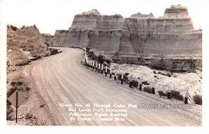 Hiway No 40 Through Cedar Pass - Bad Lands National Monument, South Dakota SD...
