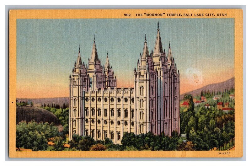 Postcard UT The Mormon Temple Salt Lake City Utah