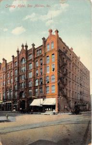 Des Moines Iowa~Savery Hotel~Buffet~Boy @ Street Corner~1912 Postcard