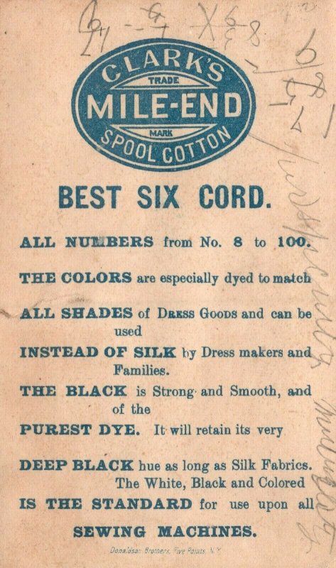 1880's Clark's Spool Cotton Mile-End Young Boy Tripping Man Walking Six Color #2