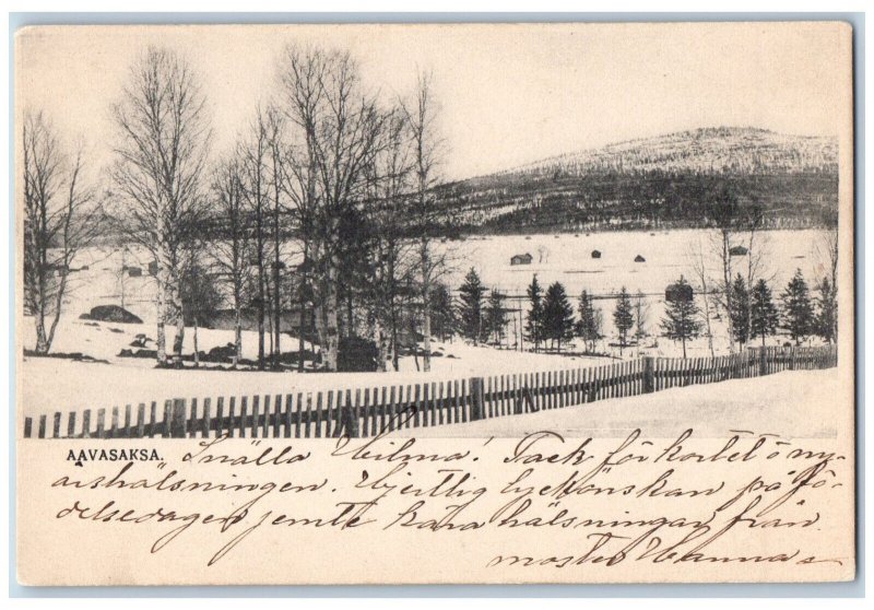 Ylitornio Finnish Lapland Finland Postcard Aavasaksa Hill View c1905 Antique