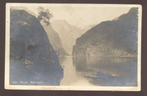 RPPC NORWAY NORGE NAEORFNORD FIORD VINTAGE REAL PHOTO POSTCARD