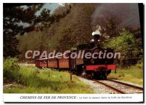 Old Postcard Railways Provence steam train in Barreme drill locomotive-type 2...