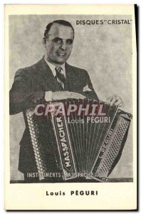 Old Postcard Masspacher Music Discs Cristal Louis Peguri Accordion